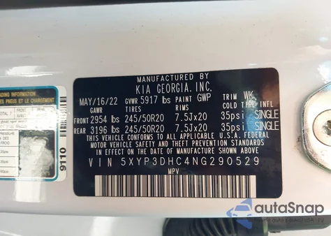 2022 Kia Telluride Ex from USA, damaged, VIN 5XYP3DHC4NG290529